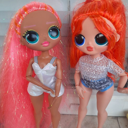 LOL Surprise OMG dolls Major Lady and Neonlicious, lot of 2
