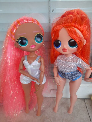 LOL Surprise OMG dolls Major Lady and Neonlicious, lot of 2