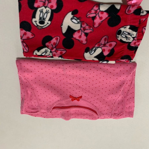 H&M pajama used for ages 2-4, red and pink with stains