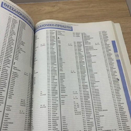 Postal Code Book new, Hellenic Post 2003 edition