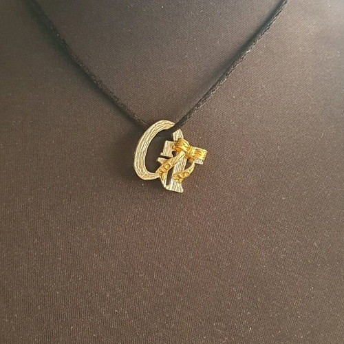Silver 950 pendant GT Tsangarakis 1999, like new, silver and gold