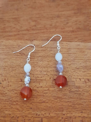 Silver earrings 925 new with stones