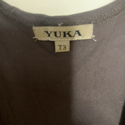 YUKA dress medium large brown like new with embroidered stones