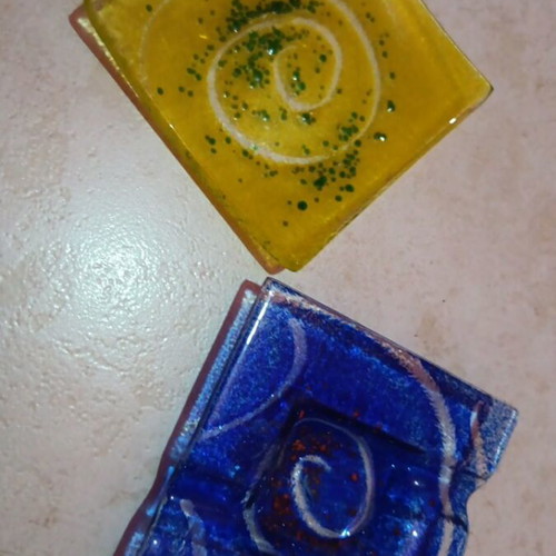Glass ashtray and small plate new