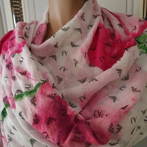 Armani Jeans beach scarf or pareo used, 100% viscose
