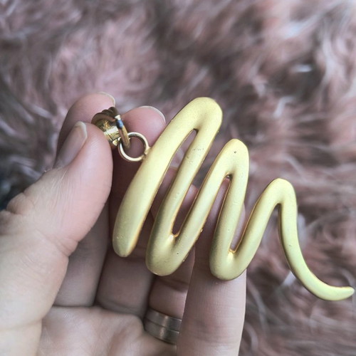 Gold-plated vintage pendant used without chain