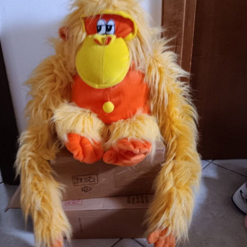 Plush monkey like new with velcro hands