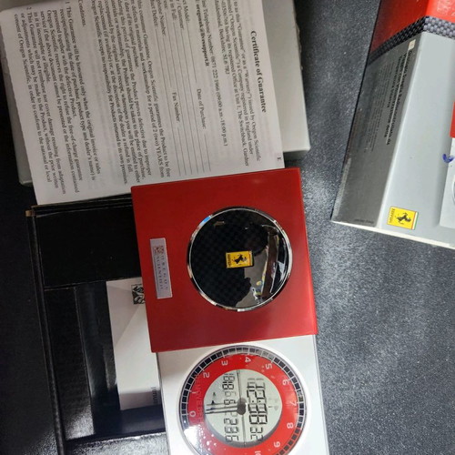 Imola Ferrari Oregon Scientific digital table clock new collectible