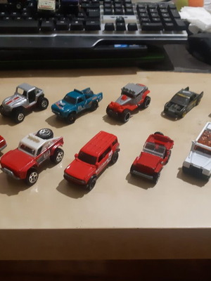 Lot of 4x4 toy cars, 11 pieces, various brands