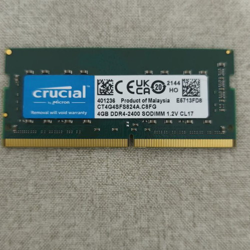 Laptop memory DDR4 2400 4GB Crucial used