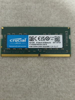 Μνήμη laptop DDR4 2400 4GB Crucial μεταχειρισμένη