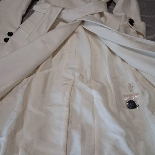 Coat new white, size S