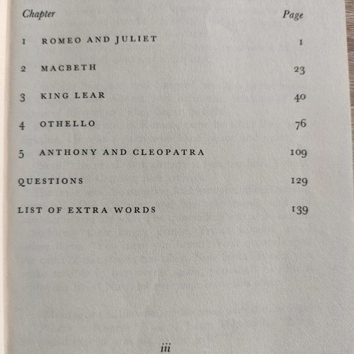 Five Great Plays of Shakespeare used