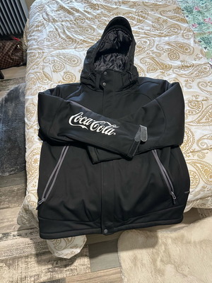 Jacket used with padding, warm, black, sizes L and XL