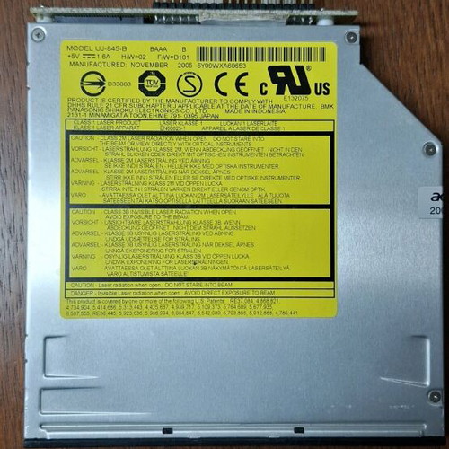 DVD-RW Matsushita Panasonic UJ-845-B Slim Slot-Loading μεταχειρισμένο με αντάπτορα IDE/ATAPI