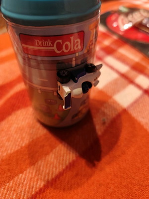Cola plastic race tin used