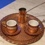 Copper coffee set antique used