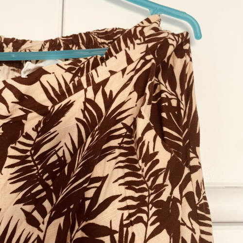 Mango summer suit like new, beige and brown, jacket and elastic waist pants