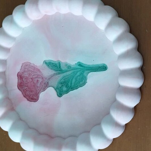 Porcelain decoration with liquid glass and rose new