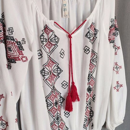 Blue Vanilla women's blouse like new with Ukrainian embroidery, size Medium