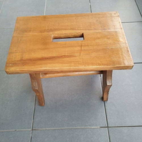 Handmade stool from solid wood, like new, 40x25x33cm