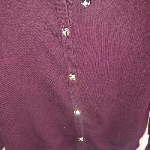 Relish shirt and cardigan new, size small, white and damask