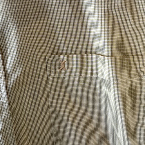 The Bostonians men's dress shirt XL, mustard yellow check