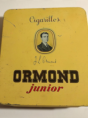 Μεταλλικό κουτί πούρων Ormond Junior μεταχειρισμένο, vintage