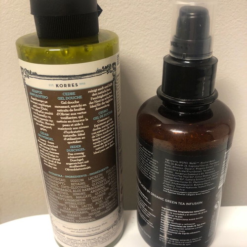Korres and Apivita bath items, shower gel 250ml and cleansing daily 200ml new