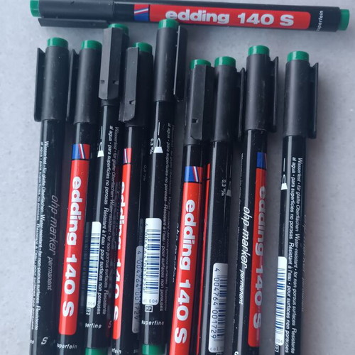Edding 140 S green permanent markers 0.3mm pack of 10