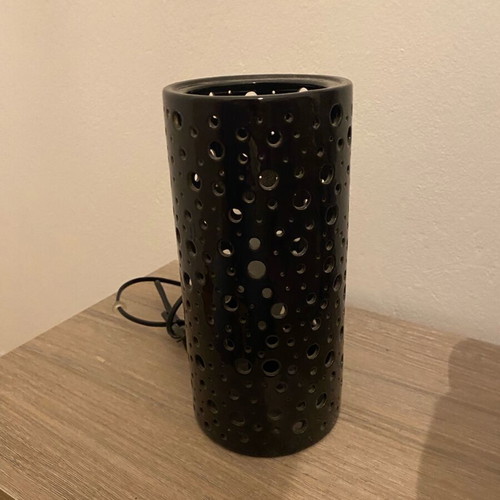 Table lamps black, like new, set of 2, 25cm height