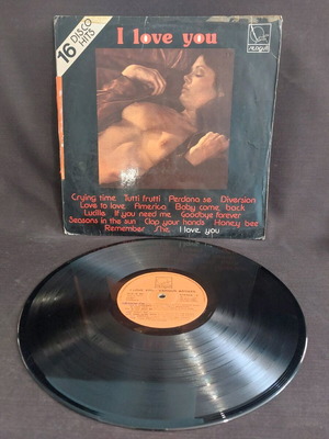 I Love You 16 Disco Hits vinyl used, pop