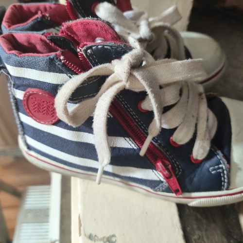 Geox sneakers size 27 used, blue and red