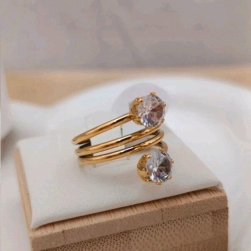Steel ring new, gold-colored