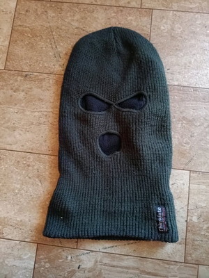 Full face Thinsulate hat used, green