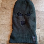 Full face Thinsulate hat used, green