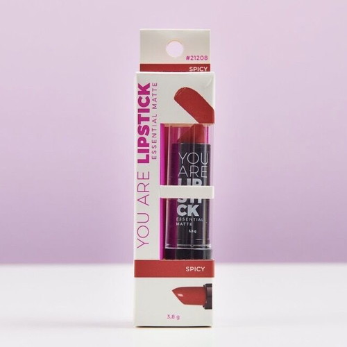 Essential matte lipstick in spicy red shade