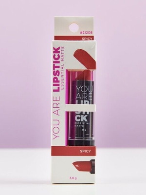 Essential matte lipstick in spicy red shade