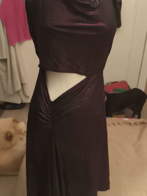 Y2K iridescent dress refurbished with asymmetrical design