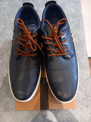 Casual shoes JK London like new, blue with brown details, size 44