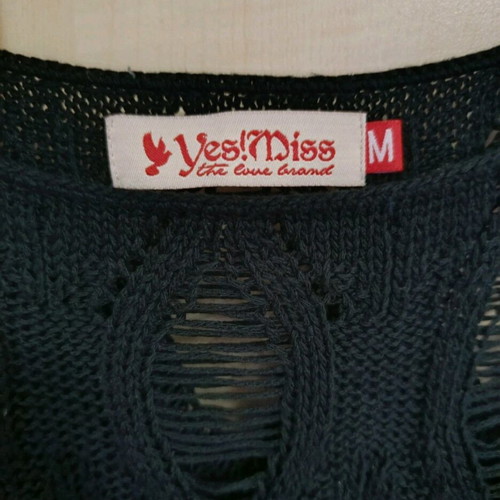 Mesh blouse black, like new, size M by Yes miss!