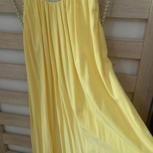Long maxi dress small yellow