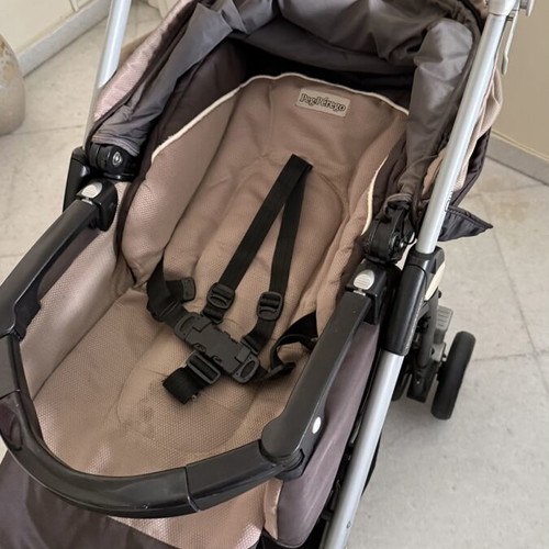 Per Perego stroller used, beige and brown with car seat
