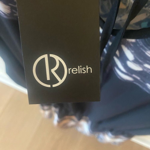 Relish long top new with elastic hem and deep back