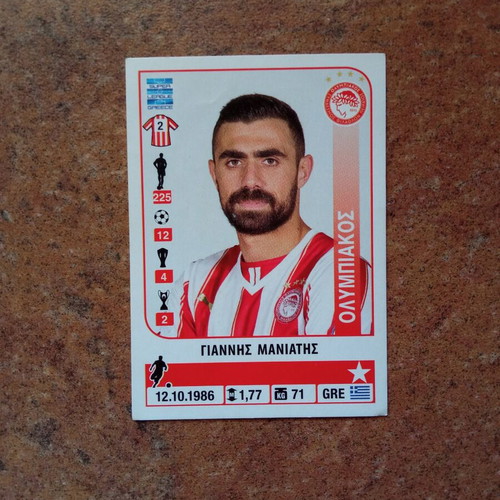 Panini Superleague 2014-2015 αυτοκόλλητο Νο244 Γιάννης Μανιάτης μεταχειρισμένο