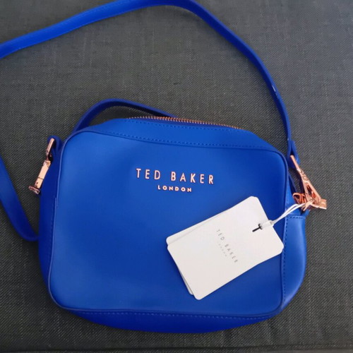 Ted Baker cross body leather bag cobalt blue new