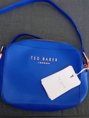 Ted Baker χιαστί δερμάτινη τσάντα μπλε ηλεκτρικ καινούργια
