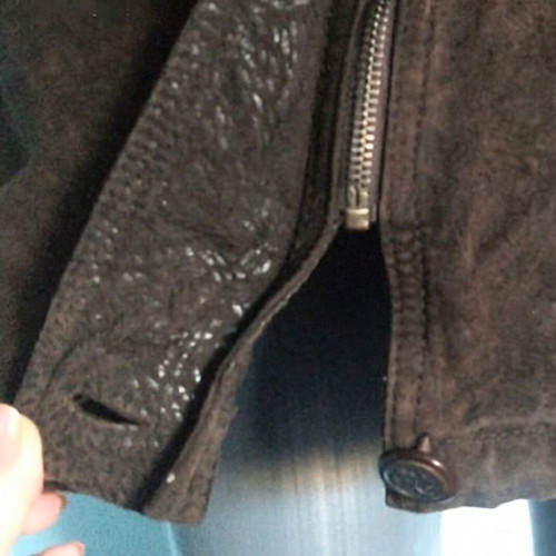 Natural suede / Vintage / Patchwork parka type coat