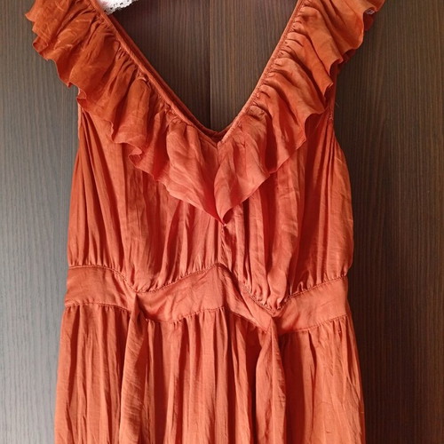 Zara women's jumpsuit like new, brown orange, size XL