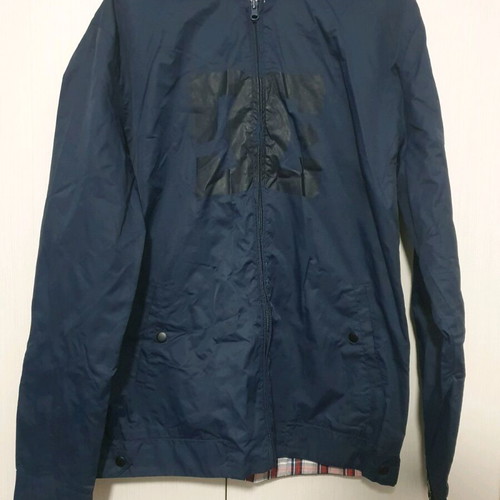 DC windbreaker used, double faced, size L, blue multicolor